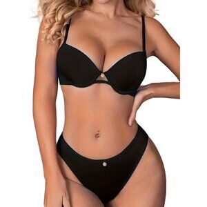 Black 38C Bra Panty Set *Sexy*Sissy*Femboy*Lingerie *Asian size XL * New in Pkg